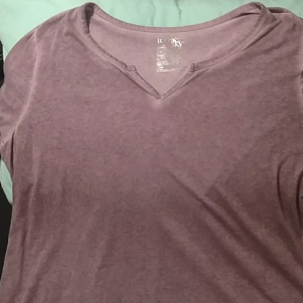 Heathered purple tee